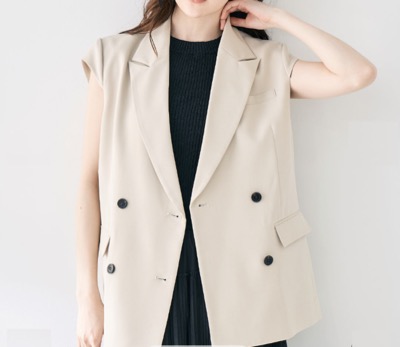 COCO DEAL(ココディール) キャップスリーブジレ