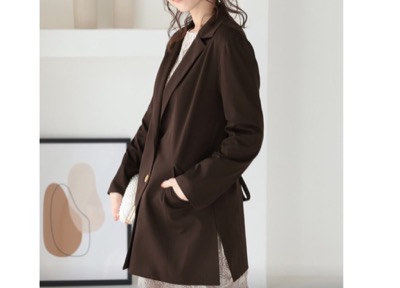 ElegChic（エレグシック）　シンプルAラインジャケット