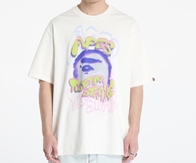 A BATHING APE（ア・ベイシング・エイプ）　HEAVY WASHED LOGO RELAXED FIT TEE