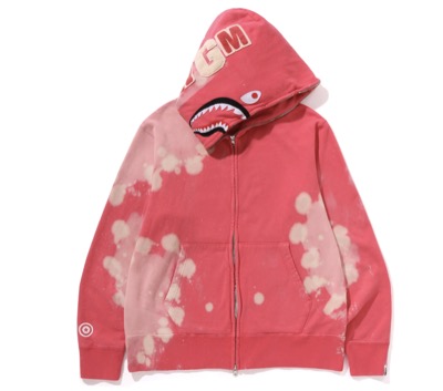 A BATHING APE(ア・ベイシング・エイプ) HAND DYE SHARK FULL ZIP HOODIE
