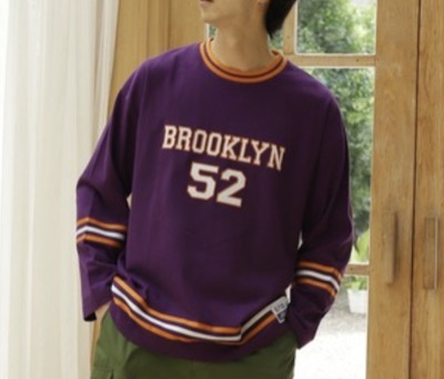 niko and...(ニコアンド) レタリングラインロングTシャツ