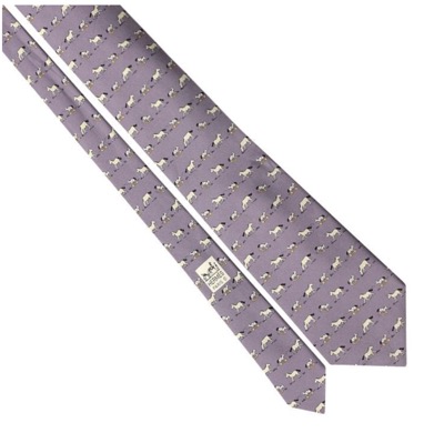 HERMES（エルメス）　Men's Silk Tie Whimsical Toy Horses Pattern