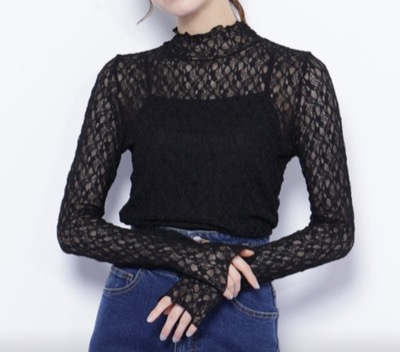 JILL by JILL STUART（ジル バイ ジルスチュアート）　ミニフリルレースカットソー レディース