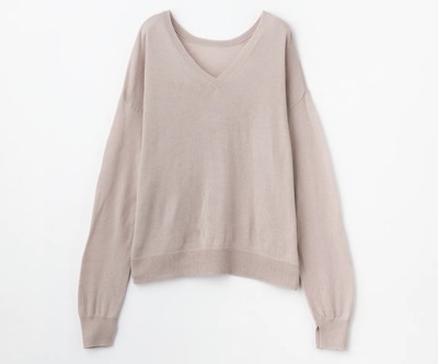 SLOANE(スローン) 14G天竺 強撚ウール 袖口スリット2WAYプルオーバー