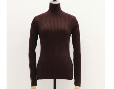 VERSEAU(ヴェルソー) バイカラーリンキングラインリブニット