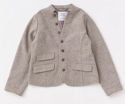 GRANDMA MAMA DAUGHTER ネコアシツィードスタンドテーラードジャケット