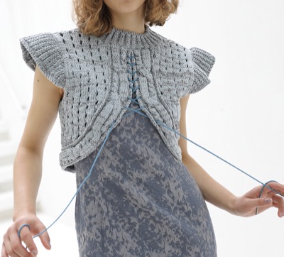 AOIWANAKA(アオイワナカ) バタフライスリーブニットボレロ