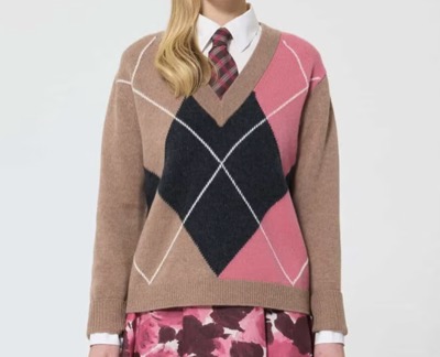 TARA JARMON(タラ ジャーモン) アーガイルニット