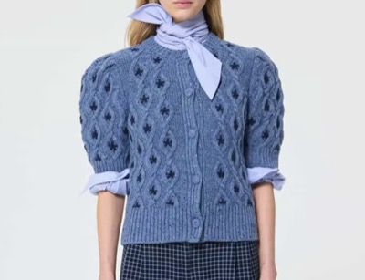 TARA JARMON(タラ ジャーモン) フラワーモチーフカーディガン