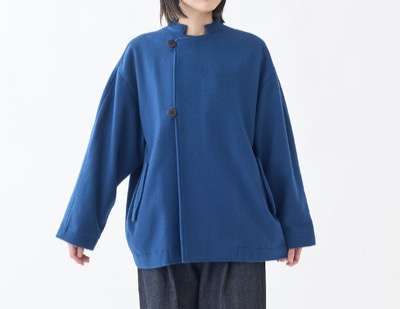 GRANDMA MAMA DAUGHTER(グランマママドーター) ビーバースタンドカラーワイドショートコート