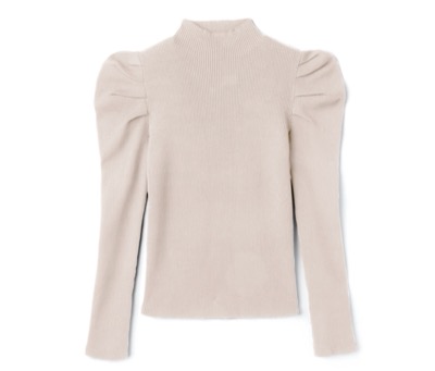 GRL（グレイル）　パワショルハイネックリブニットトップス