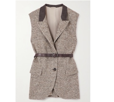 BRUNELLO CUCINELLI(ブルネロクチネリ) Belted cashmere-blend gilet