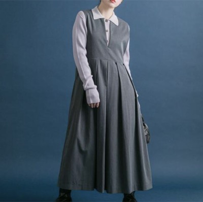 KBF（ケイビーエフ）　キーネックBIGプリーツジャンパースカート