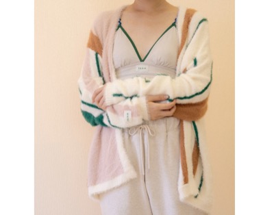 PAMM（パム）　知性のストライプカーディガン