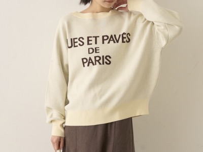 Rouge vif la cle（ルージュ ヴィフ ラクレ）　ジャガードロゴニット