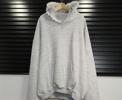 HOMO LUDENS（ホモ ルーデンス）　プリーツフーディー スウェットパーカ