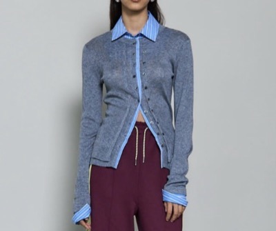 MAISON SPECIAL（メゾンスペシャル）　2way Shirt Knit Docking Tops