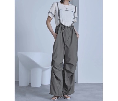 miette （ミエット）　サスペンダー付きパラシュートパンツ