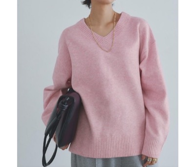 RASW（ラス）　Vネックウールミックスニット