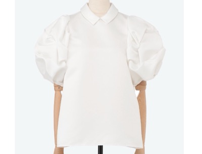 YOKO CHAN（ヨーコチャン）　ポイントカラーイレギュラータックスリーブブラウス