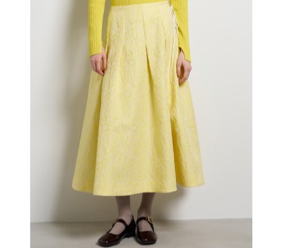 LANVIN en Bleu（ランバン オン ブルー）　ペイズリージャガードタックスカート