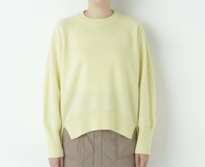 human woman（ヒューマンウーマン）　ウール天竺クルーネックプルオーバー