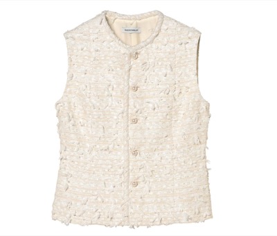 MADISONBLUE(マディソンブルー) CREW NECK VEST RIBBON TWEED