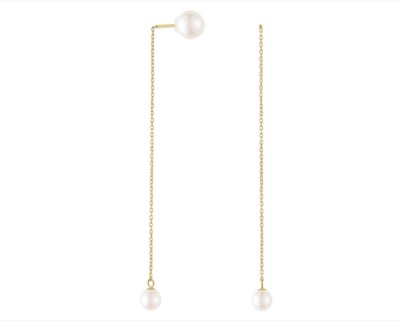 Vendome Aoyama（ヴァンドーム青山）　パール ダブルキャッチ チェーンピアス