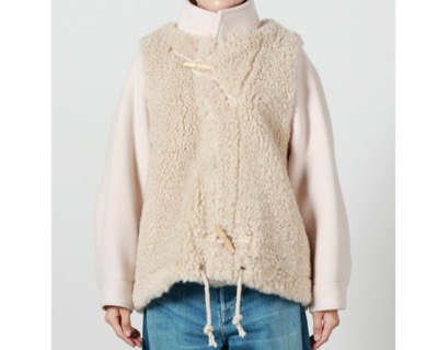 HYKE（ハイク）　DOUBLE FACE FAUX SHERLING DUFFLE JACKET