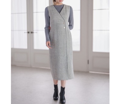 MISCH MASCH（ミッシュマッシュ）　ツイードラップジャンスカ