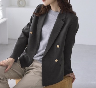 ROPE' PICNIC（ロペピクニック）　レディハンサムシリーズ ウールライク金ボタンジャケット