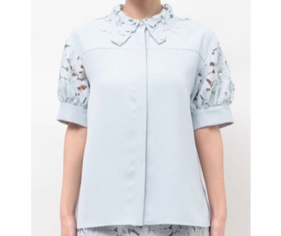 TONAL(トーナル) ケミカルレースハーフスリーブシャツ