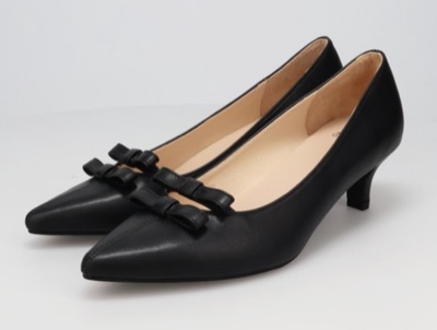 ORiental TRaffic(オリエンタルトラフィック) スクエアリボンポインテッドトゥパンプス