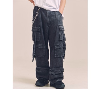 GALLIS ADDICTION(ガリスアディクション) GA DENIM PARACHUTE CARGO PANTS