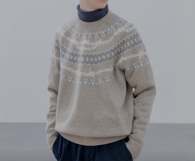 uniform experiment（ユニフォームエクスペリメント）　ENTANGLED NORDIC SWEATER