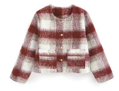 GRL(グレイル) チェック柄シャギージャケット