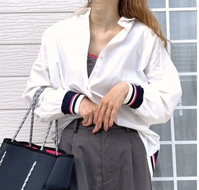 Q（キュー）　リブドッキングシャツ