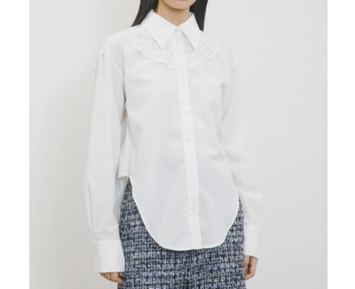 tiit-tokyo（ティート トウキョウ）　レースコンビシャツ