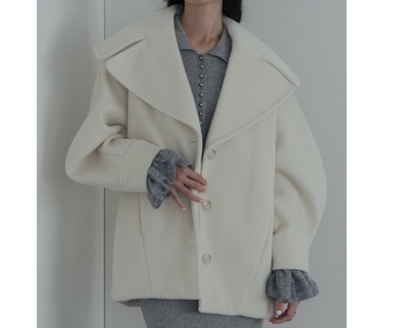 GALLEST（ギャレスト）　ビッグカラーダブルフェイスコート