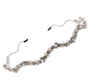 ウェディングパールカチューシャ