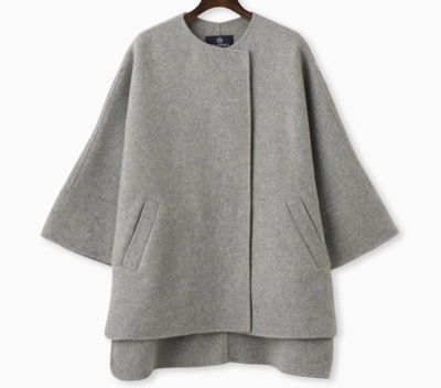 BRAHMIN(ブラーミン) ノーカラーポンチョコート