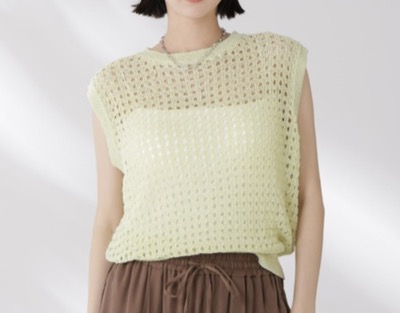 NANO universe（ナノユニバース）　テープヤーンメッシュニットベスト