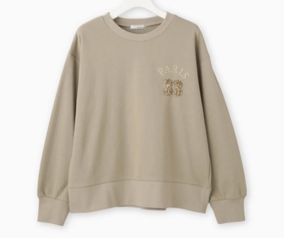 BEATRICE（ベアトリス）　ビジュー刺繍スウェット