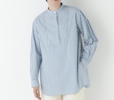 human woman（ヒューマンウーマン）　ストライプオーバーブラウス