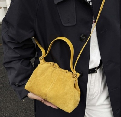 LA VORAGINE(ラ ヴォラジネ) スエード2wayショルダーバッグ/ハンドバッグ