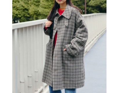 BEAMS BOY(ビームスボーイ) ステンカラーコート コート ガンクラブ チェック コート