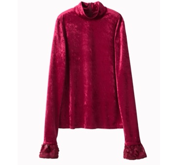 MURRAL(ミューラル) Petals carpet embroidered tops (Red)