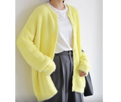 Pierrot(ピエロ) ショートシャギーコーディガン