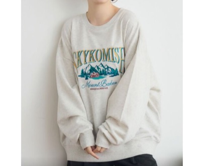 RETRO GIRL(レトロガール) ロゴ刺繍BIGトレーナー