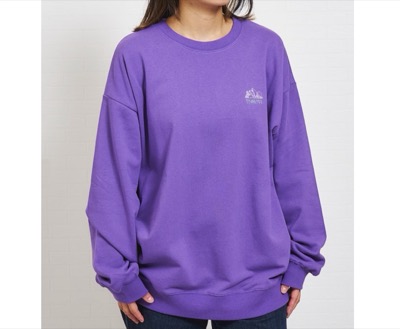 and D. petit main（アンドディープティマイン）　スウェットシティアイコン刺繍ワイドプルオーバ-